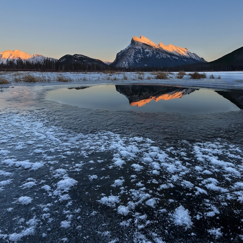 3rd Place Merit Award - Jean Wang's image "Mirror Image With Snowflakes"