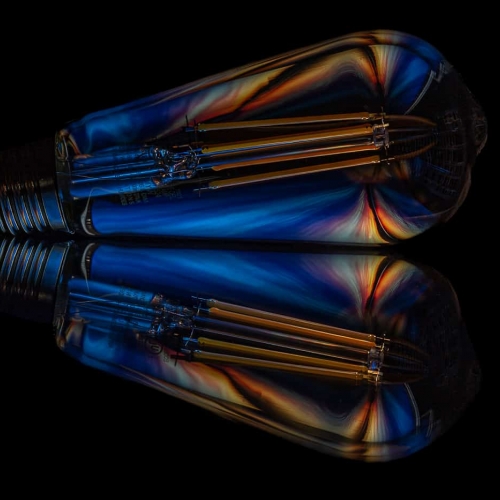 GOLD MEDAL Trillium Photographic Club Geoffrey Skirrow Colourful Lightbulb Reflection