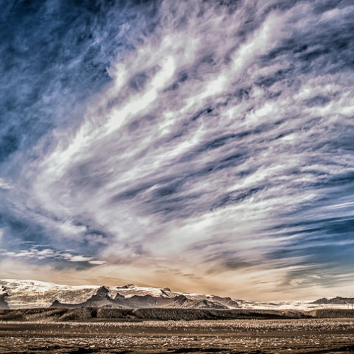 Honour Award - Daniel Benn -Icelandic Skies, Panorama, Vatnajokul Glacier